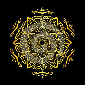 Luxury mandala gold collor background, decorative background with an elegant mandala design, Luxury Mandala Islamic Background