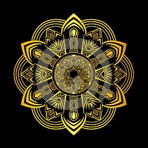 Luxury mandala gold collor background, decorative background with an elegant mandala design, Luxury Mandala Islamic Background