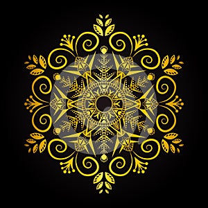 Luxury mandala gold collor background, decorative background with an elegant mandala design, Luxury Mandala Islamic Background