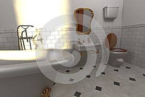 Luxury manor interior - bathroom