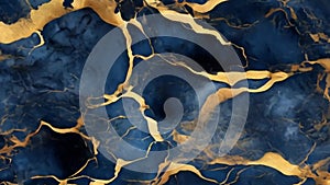 Luxury marble gold blue background, motion