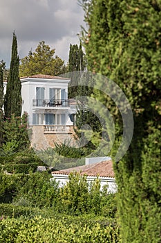 Luxury mediterranean villa with balconys photo