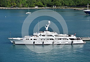 Luxury yacht St Thomas USVI side view photo