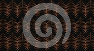 Luxury Metallic Bronze Chevron Seamless Pattern