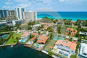 Luxury Miami homes aerial image