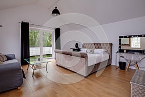 Luxury modern furnished bedroom