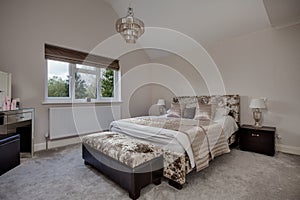 Luxury modern furnished master bedroom