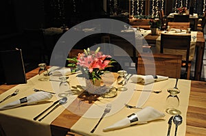 Luxury modern indoor restaurant