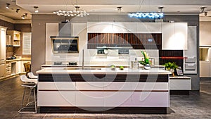 Luxury modern kitchen dining room home decoration