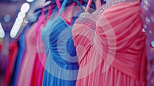 Luxury modern shop elegant formal dresses for prom, wedding, evening, bridesmaid rental and sale