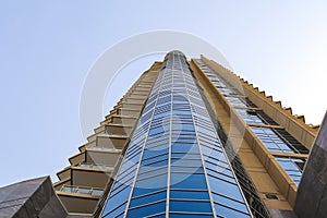 Luxury modern skyscrapers in the center of Dubai city. United Arab Emirates