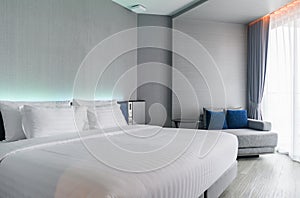 A luxury modern style bedroom : Hotel room Interio