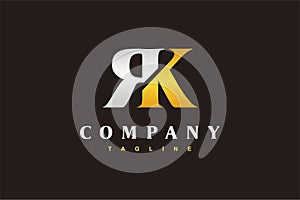 luxury monogram letter RK logo