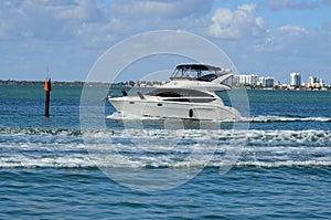 Luxury Motor Yacht on the Florida Intra-Coastal