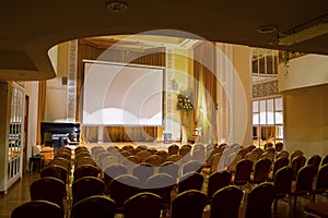 Luxury Music Theater Hall in Classic Style, Very Clean and Beautiful Interior Hall in the Theater