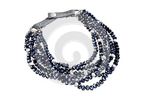 Luxury necklace black and white isolated on white