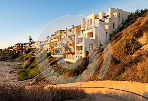 Luxury oceanside homes at Corona del Mar near Newport Beach