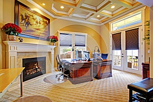 Luxury office room interior