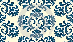 Luxury old fashioned damask ornament, royal classic seamless texture for wallpapers, textile, wrapping. Exquisite floral baroque t