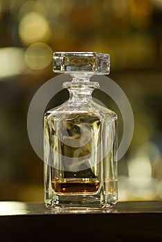 Luxury old whiskey bottle