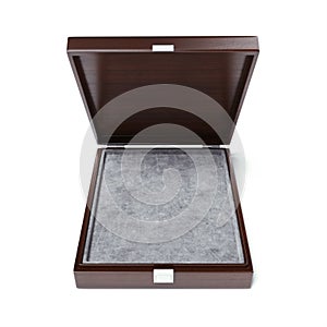 Luxury opened wooden box