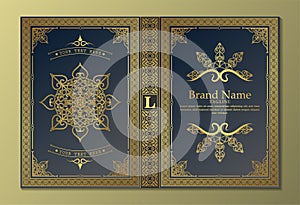 Luxury ornamental book cover design