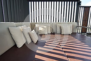Luxury outdoor massage area