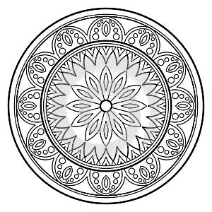 Luxury pattern mandala. Mandala coloring page. Adult Coloring Page. Mandalas art therapy and healing coloring page.