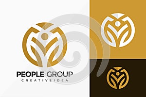 Luxury People Group Logo Vector Design. Abstract emblem, designs concept, logos, logotype element for template