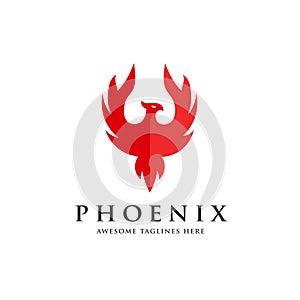 Luxury phoenix logo concept