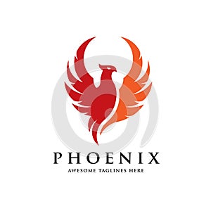 Luxury phoenix logo concept