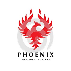 Luxury phoenix logo concept