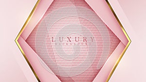 Luxury pink pastel abstract background combine with golden lines element , Illustration from vector about modern template deluxe