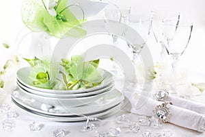 Luxury place setting for wedding