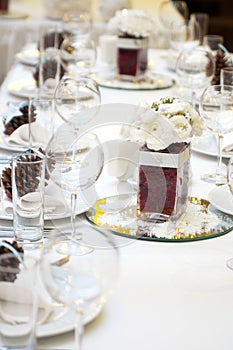 Luxury place setting for wedding