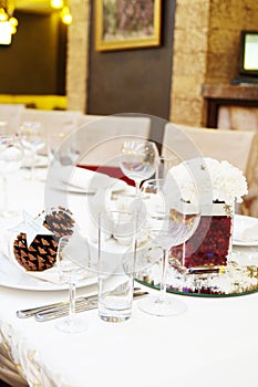 Luxury place setting for wedding