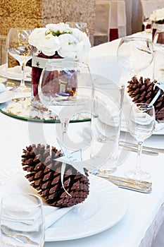 Luxury place setting for wedding