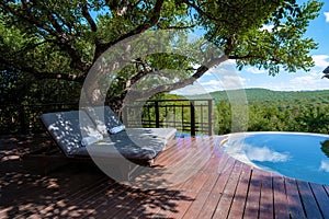 luxury pool, South Africa Kwazulu natal, luxury safari lodge in the bush