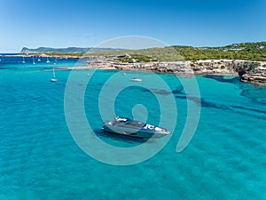 Luxury Powerboat Moored in Ibiza