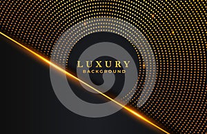 Luxury premium black gold background with abstract elements