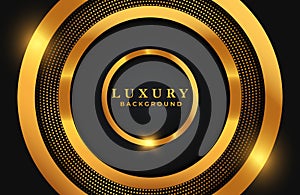 Luxury premium black gold background with abstract elements