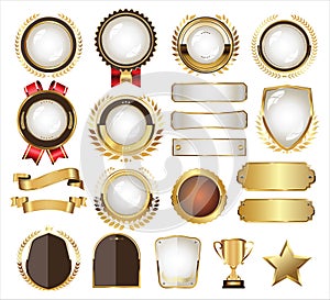 Luxury premium golden badges and labels