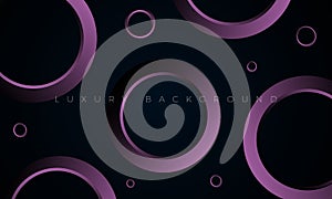 Luxury Premium wallpaper illustration. Modern dark violet background with stylish pink geometric circles elements