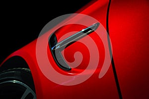Luxury red car view