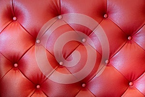 Luxury red leather sofa pattern texture background