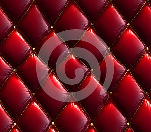 Luxury Red Leather Texture Diamond Pattern Background