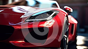 Luxury red sport car. Generative AI