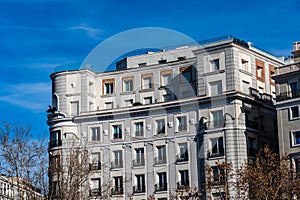 Luxury residential buildings in Plaza de la Independencia in Madrid photo