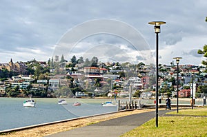 Luxury residential houses with bay views in the suburban residential neighborhood of Rose bay, NSW Sydney.