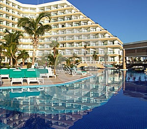 Luxury resort hotel swimming pool